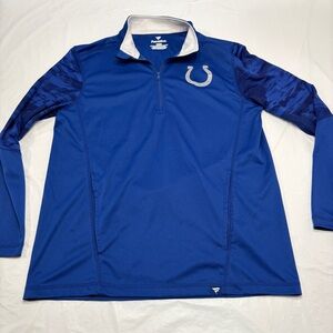 Fanatics Indianapolis Colts Blue 1/4 Zip Athletic Pullover Sweatshirt Men’s M